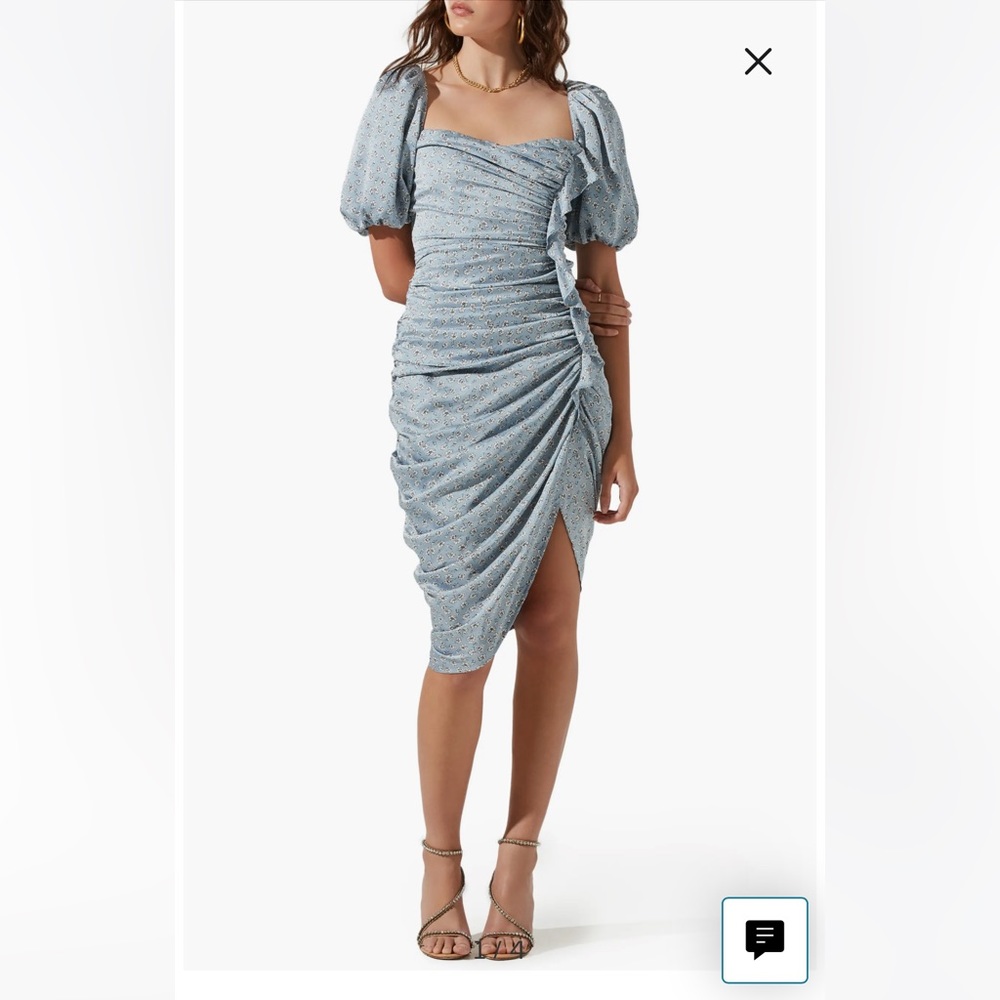 ASTR Emma Scrunch Dress- bump friendly, Medium
